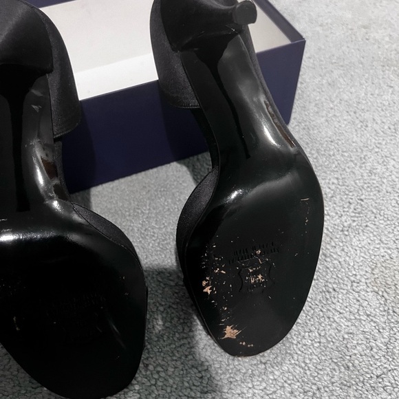 Stuart Weitzman Black satin rose - Picture 7 of 8